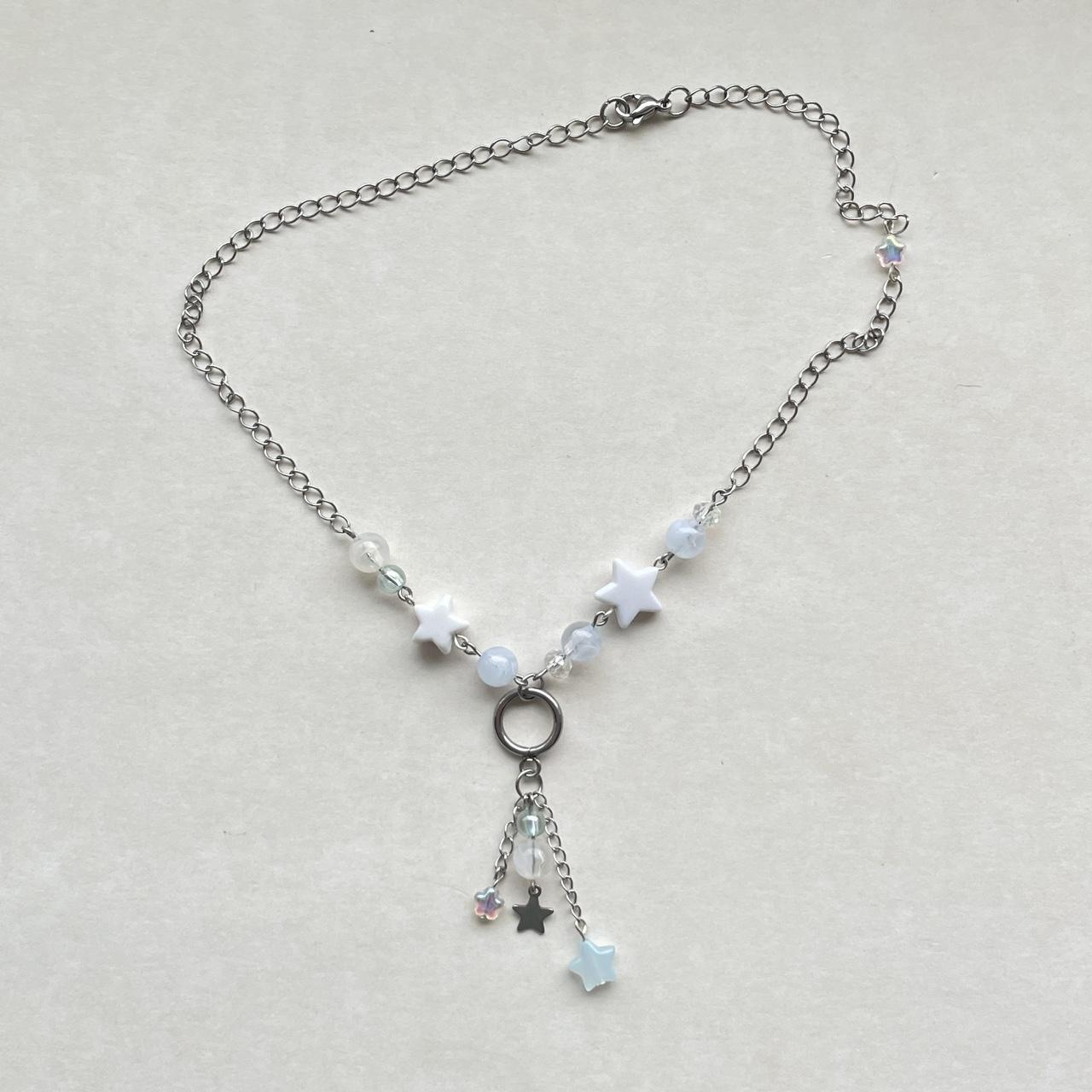 shooting star bead and chain necklace | jencamellia